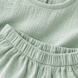 Kız Çocuk Yarım Kollu Müslin Tişört & Şort Takımı