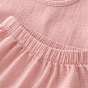 Kız Çocuk Yarım Kollu Müslin Tişört & Palazzo Pantolon Takımı