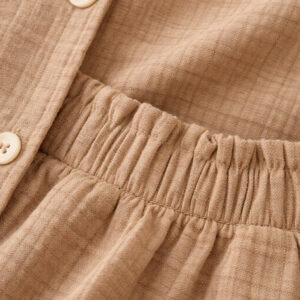 Kız Çocuk Müslin Yelek ve  Şort Takımı