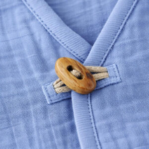 Erkek Çocuk İri Düğmeli Müslin Gömlek & Dar Paça Pantolon Takımı