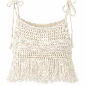 Kadın Püsküllü Dantel Örgü Bluz