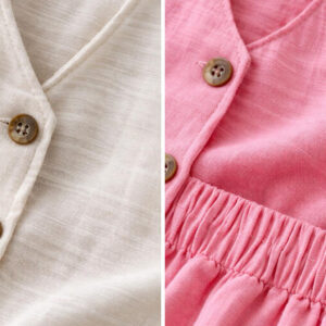 Kadın Sıfır Kollu Müslin Gömlek & Şort Takımı