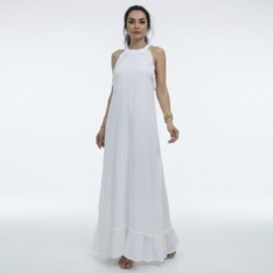 Müslin Pileli Yazlık Kadın Elbise