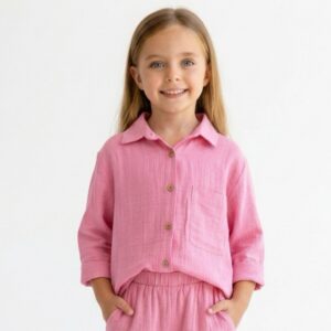 Kız/ Erkek Çocuk Salaş Müslin  Gömlek