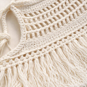 Kız Çocuk Dantel Örgü Püsküllü Bluz & Pileli Müslin Şort Takımı