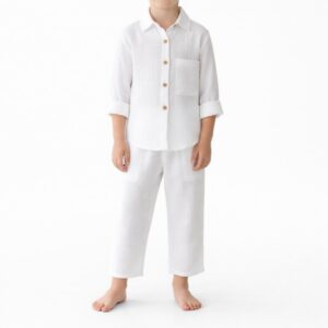 Erkek Çocuk Müslin Dar Paça Pantolon