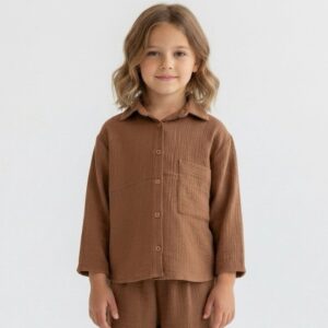 Kız/ Erkek Çocuk Salaş Müslin  Gömlek