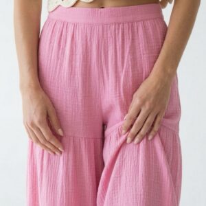 Kadın Pileli Müslin Pantolon
