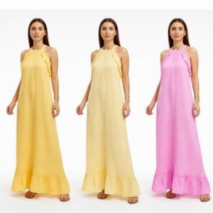 Müslin Pileli Yazlık Kadın Elbise