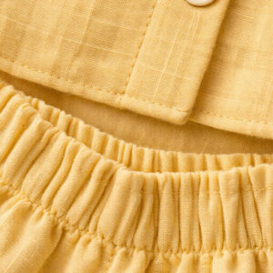 Kız Çocuk Müslin Yelek ve  Şort Takımı