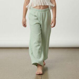 Kız Çocuk Müslin Palazzo Pantolon