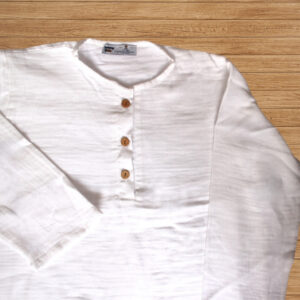 Erkek Çocuk Boyundan Düğmeli Müslin Gömlek