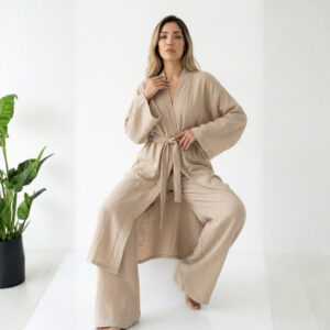Kadın Müslin Kimono Takım