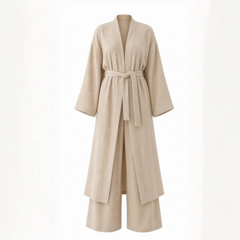 Kadın Müslin Kimono Takım - Görsel 14