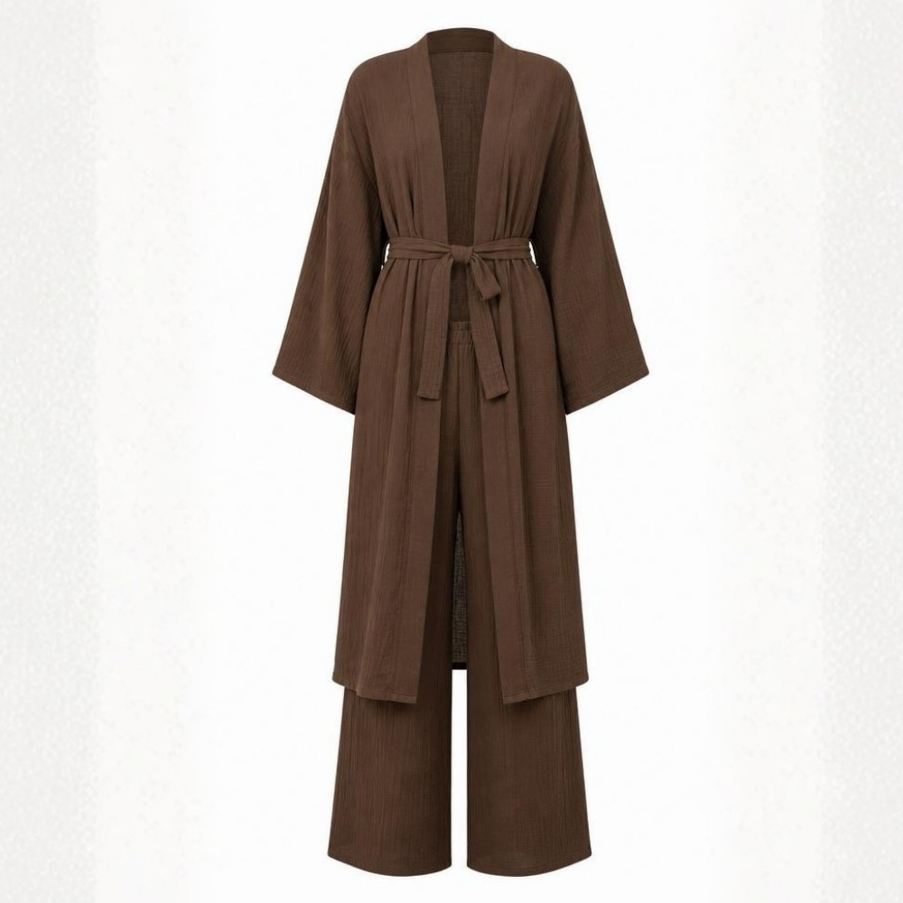 Kadın Müslin Kimono Takım - Görsel 13